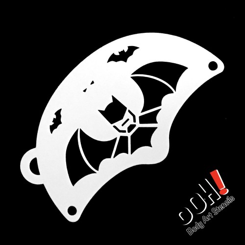 Ooh Body Art Stencil Mask Bat Hero (BAT HERO MASK)